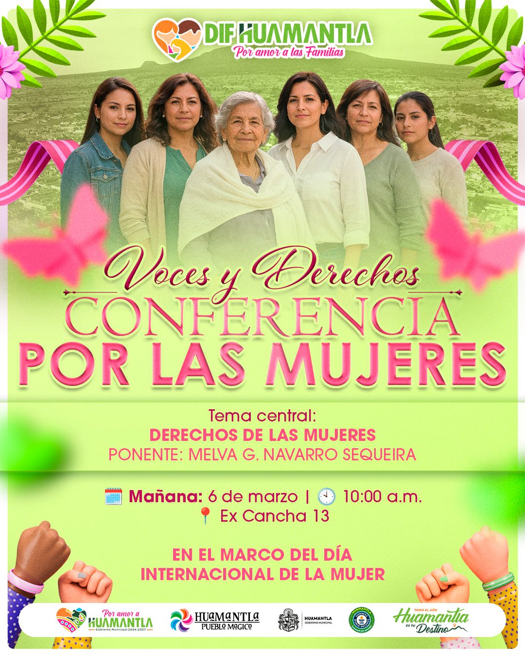 DIF Huamantla invita a la conferencia 'Voces y derechos por las mujeres'